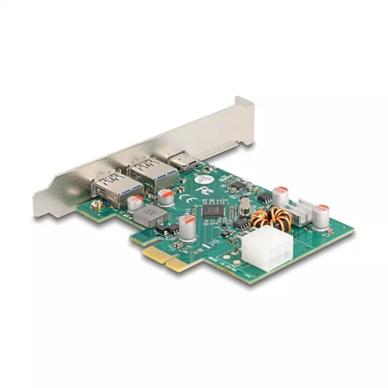 DeLOCK PCI Express x1 kortelė USB Type-C PD 30W 2x USB Type-A 5 Gbit/s