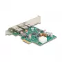 DeLOCK PCI Express x1 kortelė USB Type-C PD 30W 2x USB Type-A 5 Gbit/s