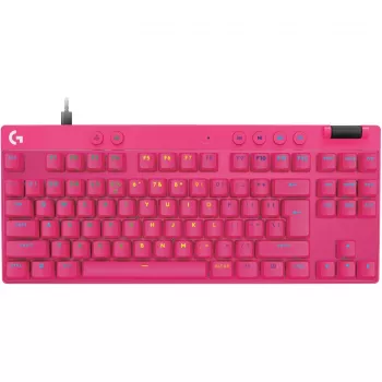 Logitech G PRO X TKL RAPID klaviatūra, skirta žaidimams, USB, QWERTY, rožinė, be skaitmenų dalies