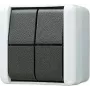 JUNG 809W elektros jungiklis mygtukinis jungiklis Juoda - Balta (809W)