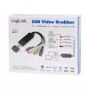 „LogiLink“ USB 2.0 A/V vaizdo griebtuvas. USB A/M į 3xCinch + MiniDIN5/F. Juoda