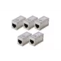 Digitus CAT 6 moduliniai ekranuoti sujungikliai 5 vnt. RJ-45 auksiniai kontaktai sidabriniai