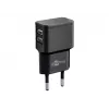 Wentronic goobay Dvigubas USB įkroviklis - Maitinimo šaltinis - 12 W - 2,4 A - 2 išvesties prievadai (USB) - Juodas (44951)