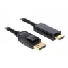 Delock Kabel DisplayPort 1.1 Stecker > High Speed HDMI-A Stecker Passiv 3 m schwarz (82435)