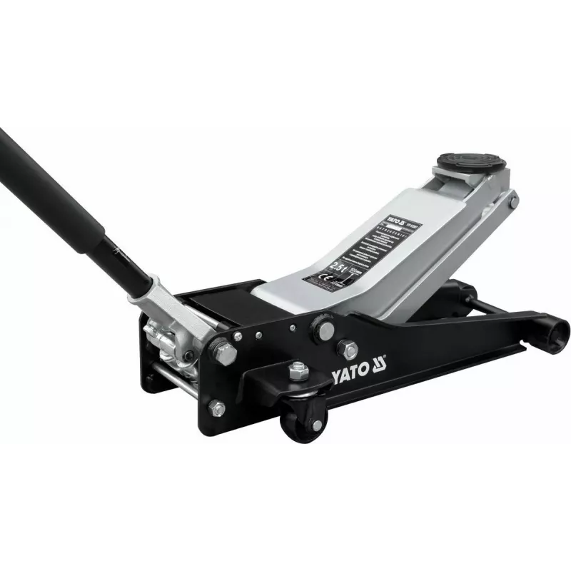 Mechaninis automobilio keltuvas YATO YT-17207 — 2 500 kg keliamoji galia, kėlimo aukštis 8–50,8 cm, 4 ratai, 34 kg
