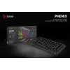 Savio Phenix SAVGK-RED klaviatūra, skirta žaidimams, USB, RF belaidė, Bluetooth, QWERTY