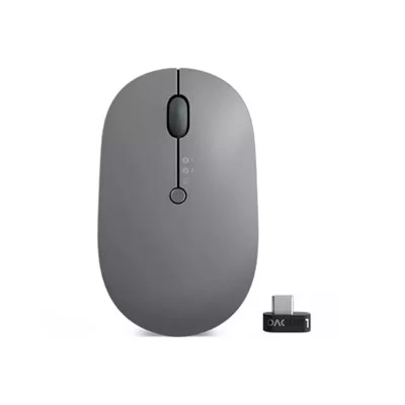 „Lenovo Go“ belaidė kelių įrenginių pelė, biuro, abiem rankoms tinkama, RF belaidė + „Bluetooth“ + USB Type-A, optinė, 2400 DPI