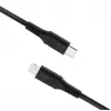 USB-C į Lightning fiksuotas laidas FIXED FIXDLS-CL12-BK 1,2 m skystas silikonas