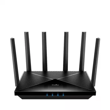 Cudy WR6500H stalinis belaidis maršrutizatorius — Dviejų juostų 2,4/5 GHz, Wi‑Fi 7 (802.11be), 5765 Mbps, 2,5GbE LAN, 5x RJ-45, 3x3 antenos, juodas