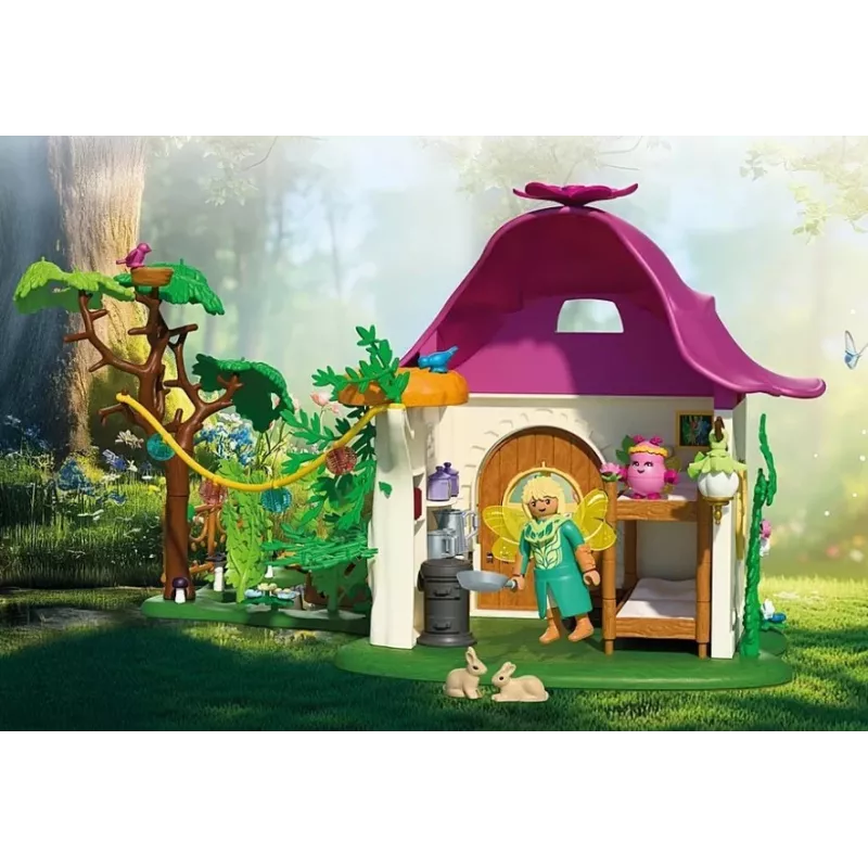 Figūrų rinkinys Princess Magic 71838 Jaukus fėjų namelis ir auksinis vienaragis