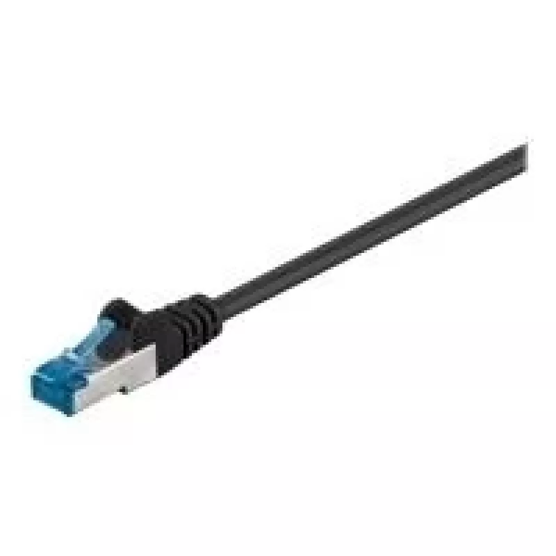 Wentronic Goobay CAT 6a komutacinis kabelis, S/FTP (PiMF), juodas, 3 m - LSZH be halogenų, varis (93787)