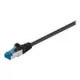 Wentronic Goobay CAT 6a komutacinis kabelis, S/FTP (PiMF), juodas, 3 m - LSZH be halogenų, varis (93787)
