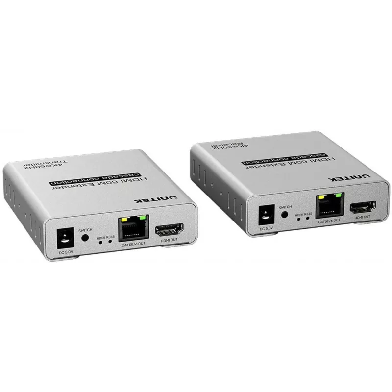 Unitek V1164A HDMI 2.0 prailgintuvas 4K per Ethernet iki 60 m