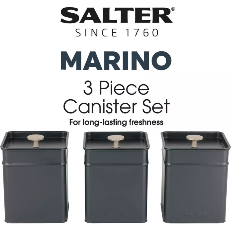 Plastikinis sandarių indelių rinkinys Salter BW124591EU7, 3 vnt., maisto laikymo talpyklos