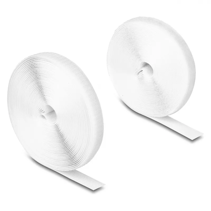 DeLOCK tvirta „Hook-and-Loop“ juosta 10 m x 20 mm balta