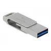USB Flash Drive DeLOCK 64GB USB-C Type-A Apsukamas Metalinis Korpusas