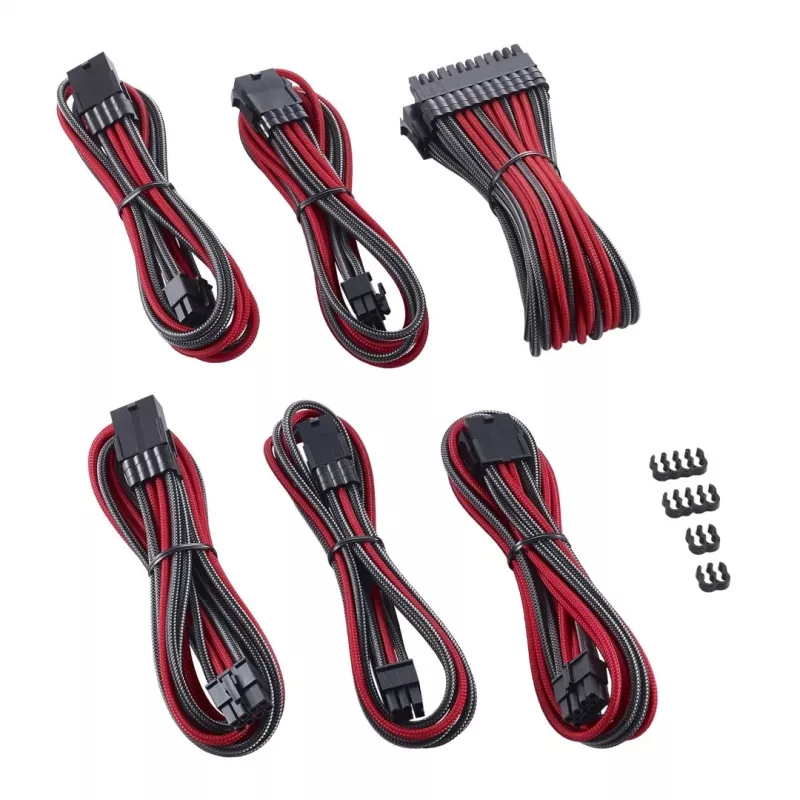 Vidinis maitinimo laidas CableMod CM-PCAB-BKIT-NKCR-3PK-R Carbon Red