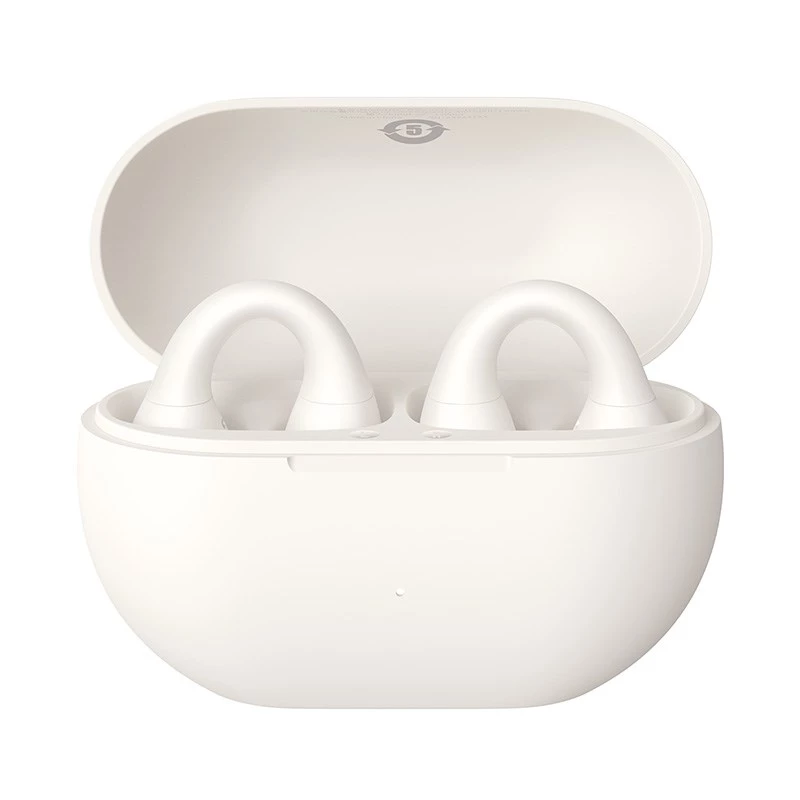 Baseus Bass 15 Clip atviros konstrukcijos belaidės ausinės True Wireless Stereo (TWS), į ausį, skambučiams/muzikai, Bluetooth, baltos