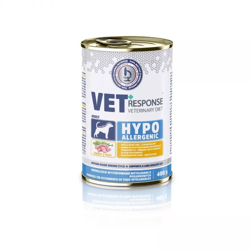VET RESPONSE Hipoalerginis kalakutienos – šlapias šunų maistas – 400 g