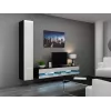 TV stovas cama meble VIGO NEW 30/180/40, 1800×400×300 mm, juodas viršus, medžio drožlių plokštės rėmas