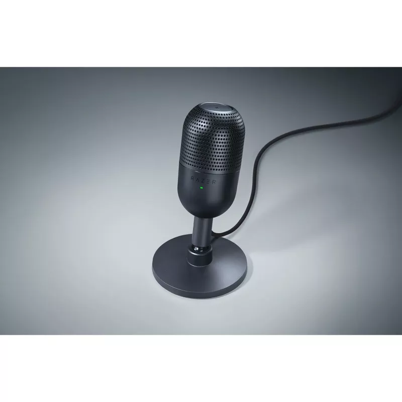Stalinis mikrofonas Razer Seiren V3 Mini, USB-C, superkardioidinis, 20–20000 Hz, 96 kHz, 24 bitų, juodas