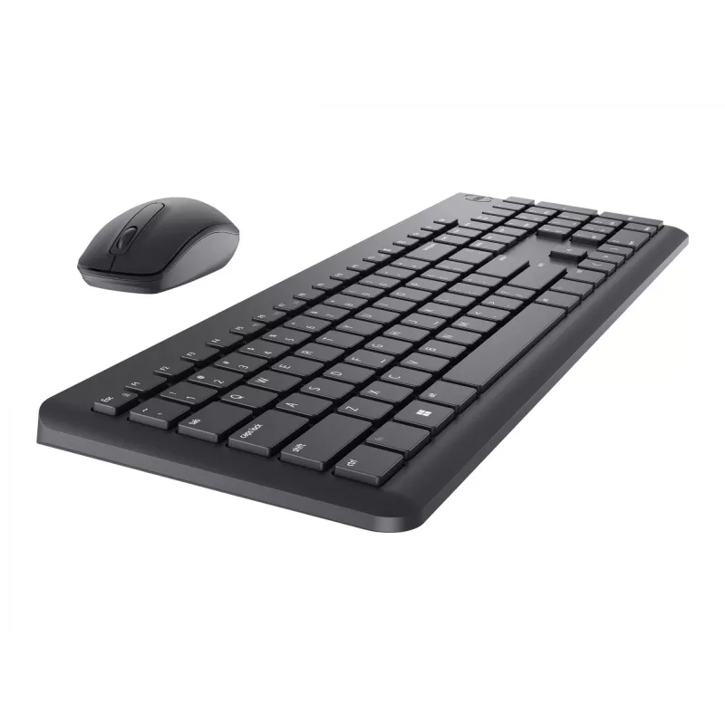 DELL klaviatūra ir pelė - KM3322W - ukrainietiška (QWERTY), viso dydžio (100%), belaidė, RF belaidė, QWERTY, juoda, pelė komplekte