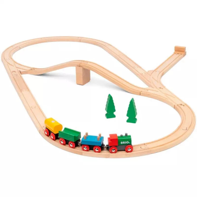 Brio World 65-mečio medinis geležinkelio traukinių rinkinys