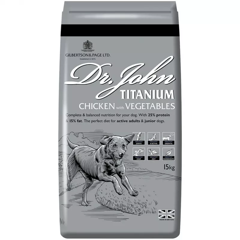 DR JOHN Titanium vištiena – sausas šunų maistas – 15 kg