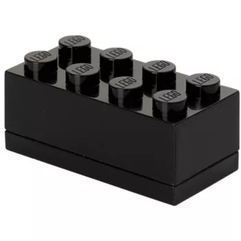 Dėžutė daiktams laikyti room copenhagen LEGO Mini Box 8 (juoda) — kompaktiškas smulkių daiktų tvarkyklė