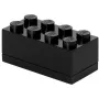 Dėžutė daiktams laikyti room copenhagen LEGO Mini Box 8 (juoda) — kompaktiškas smulkių daiktų tvarkyklė