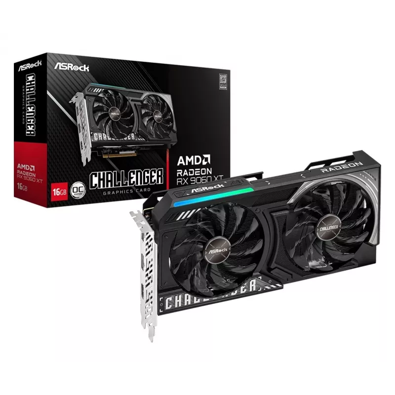 ASRock Radeon RX 9060 XT Challenger 16GB OC GDDR6 vaizdo plokštė