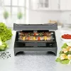 Sumuštinių keptuvas Rommelsbacher SWG 700 – kompaktiškas 3-in-1 elektrinis presas su 3 keičiamomis plokštėmis (sumuštinių, belgiškų vaflių, grilio), nerūdijančio plieno akcentais