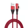 USB 2-in-1 įkrovimo/duomenų laidas Devia Strom Series 1,2 m — raudonas