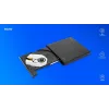Išorinis plonas DVD±RW įrenginys SAVIO AK-43, USB 2.0, juodas, palaiko CD/DVD skaitymą ir rašymą (24x CD, 8x DVD)