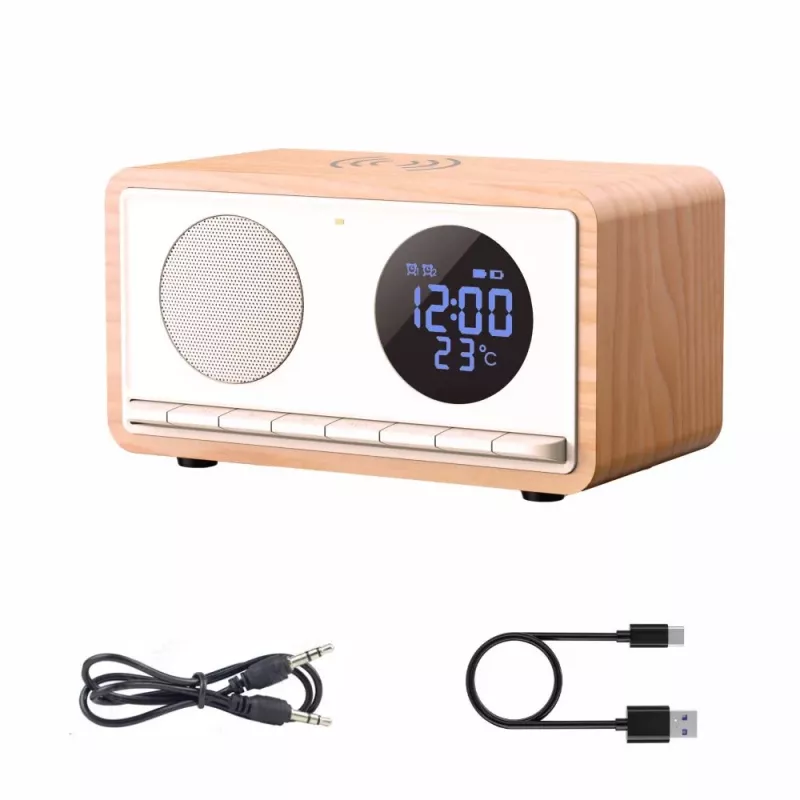 MANTA RDI912W Rimini radijo laikrodis, Bluetooth ir belaidis įkrovimas, baltas