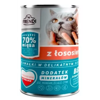 FRENDI su lašišos gabalėliais švelniame padaže - šlapias kačių maistas - 400g