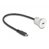 USB laidas DeLOCK 88183 0,3 m USB C juodas sidabrinis