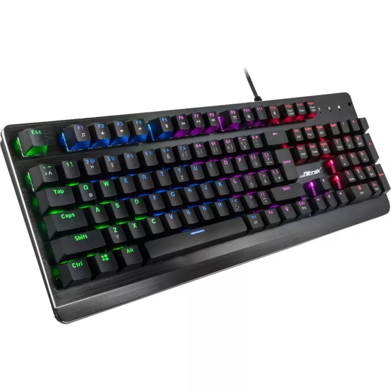 Inter-Tech NK-2000ME klaviatūra USB QWERTZ juoda (88884100)
