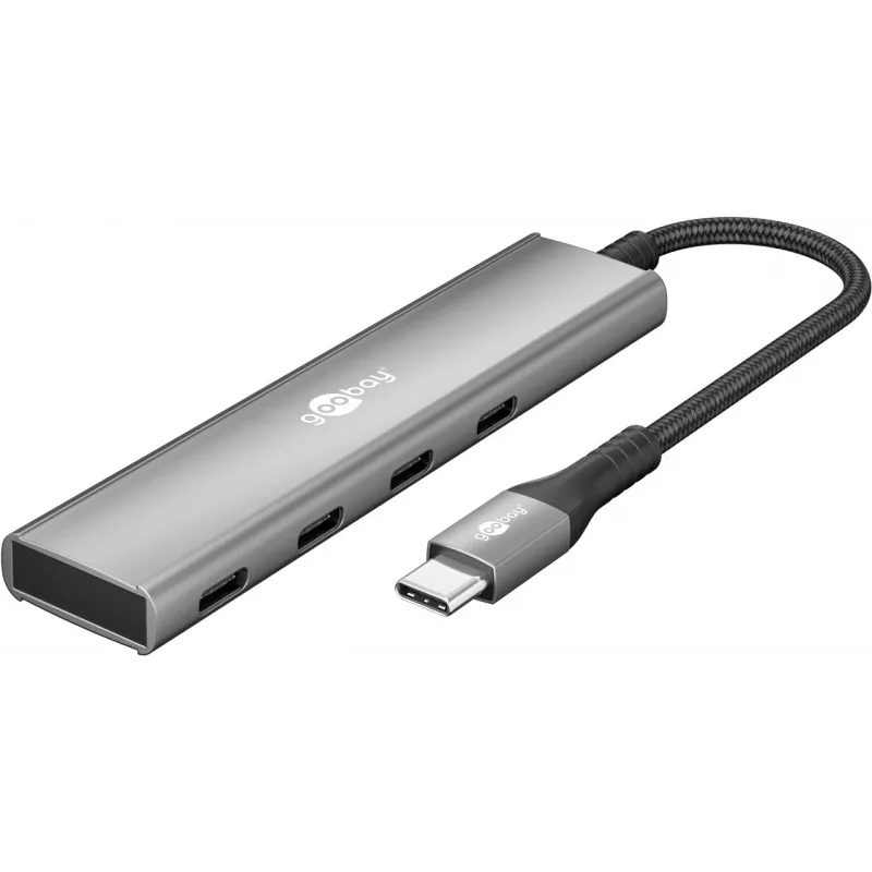 Goobay plonas 4 prievadų USB šakotuvas USB-C į 5 Gbit/s - - kištukas> 4x - lizdas (76564)