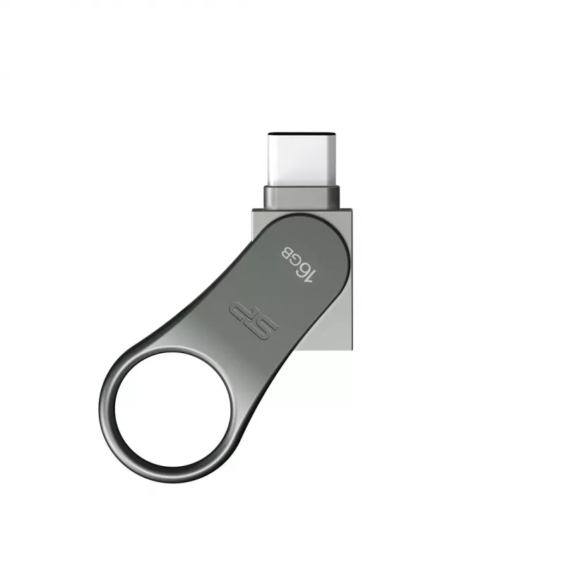 USB atmintukas Silicon Power 16 GB USB Type-A / USB Type-C, USB 3.2 Gen 1, titano, cinko korpusas