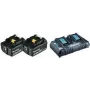 Makita DC18RD - akumuliatorių įkroviklis + 2 x akumuliatoriai - ličio jonų - 5 Ah - 90 Wh - skirti Makita DHR263Z, DHR263ZJ, DHR264Z, DHR264ZJ, DUH651Z, DUR364LZ (197629-2)