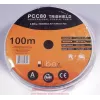 Bendraašis kabelis LIBOX PCC80 RG-6/U 100 m, FEP apvalkalas, 0,8 mm vario laidininkas, aliuminio ekranas, baltas