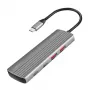 LogiLink USB 3.2 Gen2 koncentratorius 7+1 prievadų 2x USB-A 5x USB-C PD 100W aliuminis