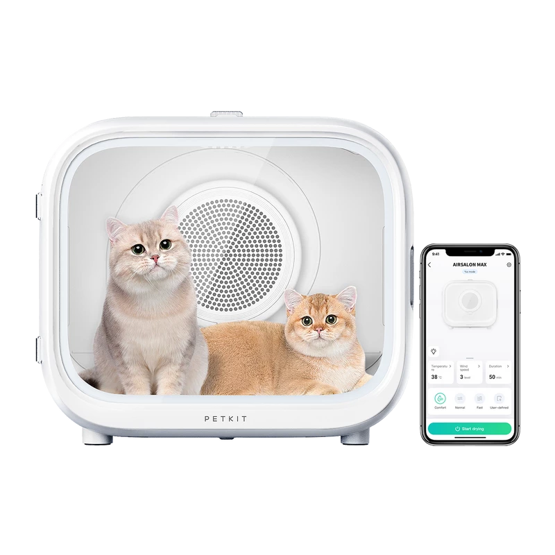 PETKIT AirSalon Max Pro išmanusis naminių gyvūnų džiovintuvas katėms, baltas, modelis PD10 Max