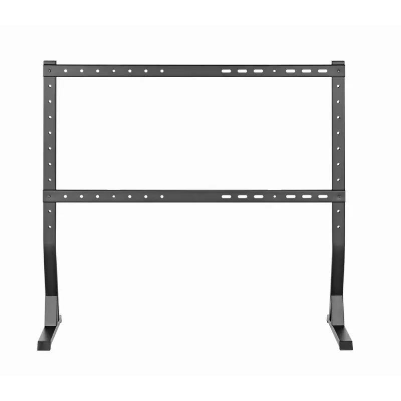 Grindinis TV stovas GEMBIRD TVS-D90F-01 45–90 colių televizoriams, plieninis, fiksuoto aukščio, VESA 200x200–800x400, maks. apkrova 60 kg, 970×800×525 mm