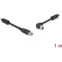 DeLOCK USB laidas Type-A kištukas į Type-B kištuką 90° kairėn pasuktas 1 m