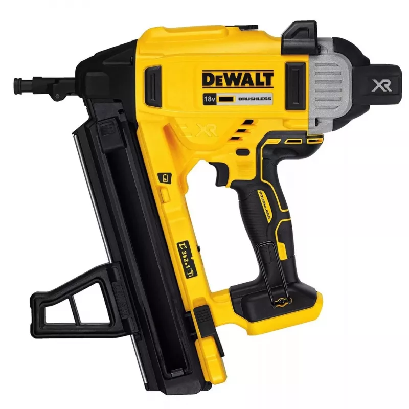 Vinių kalimo įrankis DeWALT DCN890N-XJ, belaidis kampinis dėtuvė, 30 šūvių, vinys 13–57 mm, Ø 2,6–3,7 mm, juoda