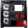 LC-Power Enclosure MidiTower 715B juodas USB3.2/Audio be maitinimo šaltinio SEAMLESS_X (LC-715B-ON)