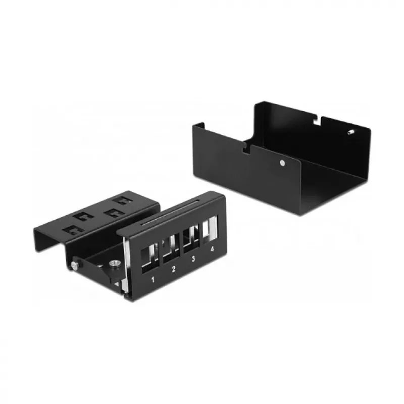 Patch Panel DeLOCK Keystone 4 prievadų juoda