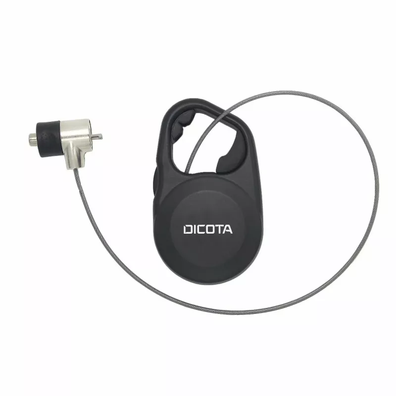 DICOTA Security T-Lock - apsauginis kabelio užraktas - juodas - 1,3 m (D31235)